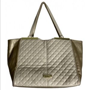 Quilted cream and gold Steve Madden tote.